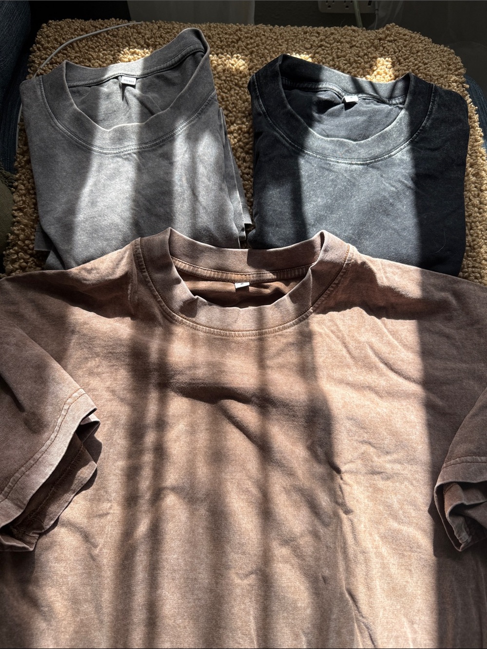 Women’s Crewneck T-Shirts - Brown, Gray, Black